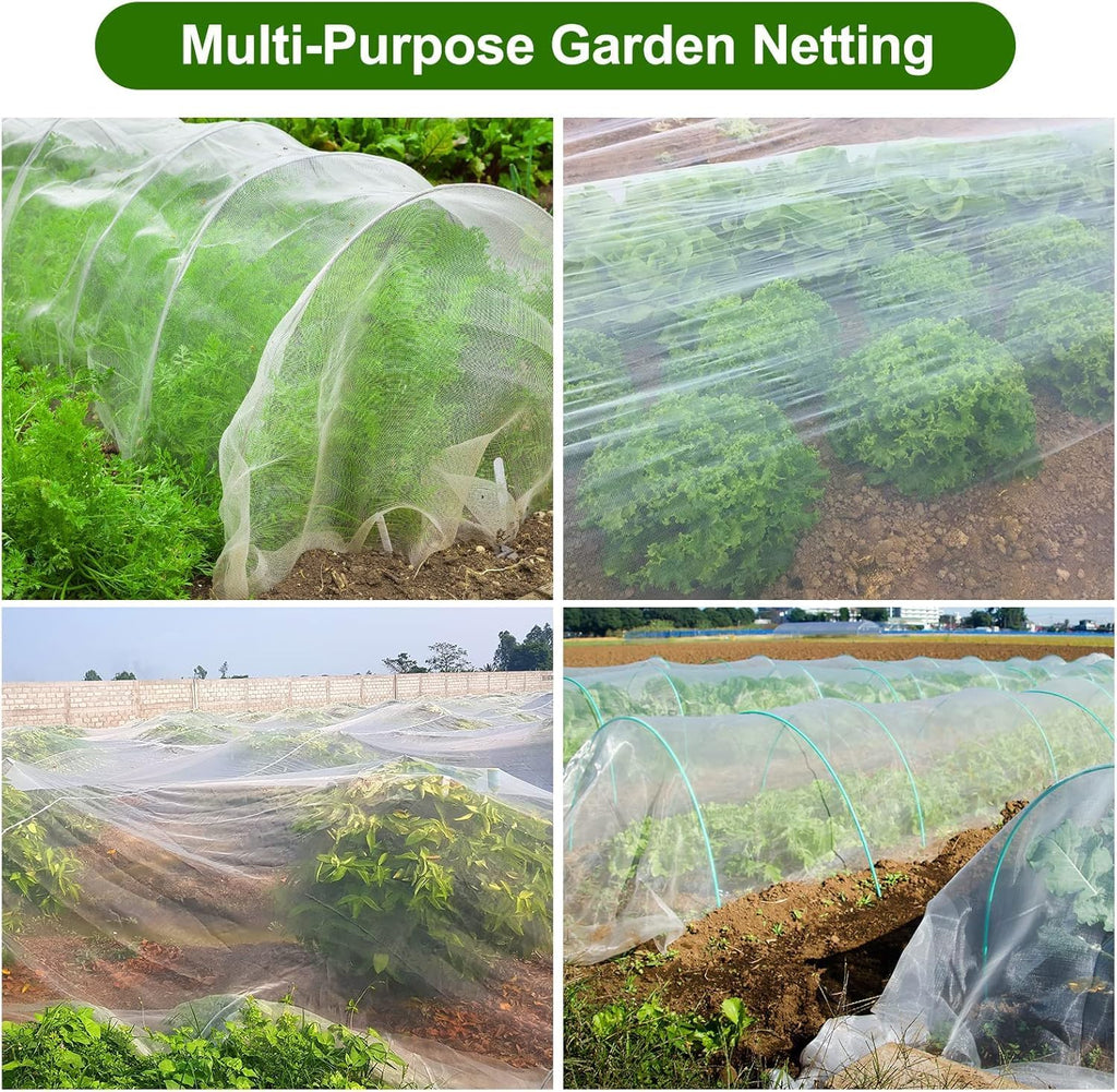 Garden Netting 6.5 X 30 Ft,Garden Cover Netting for Garden Protection, Insect Netting for Garden,Garden Netting for Raised Beds