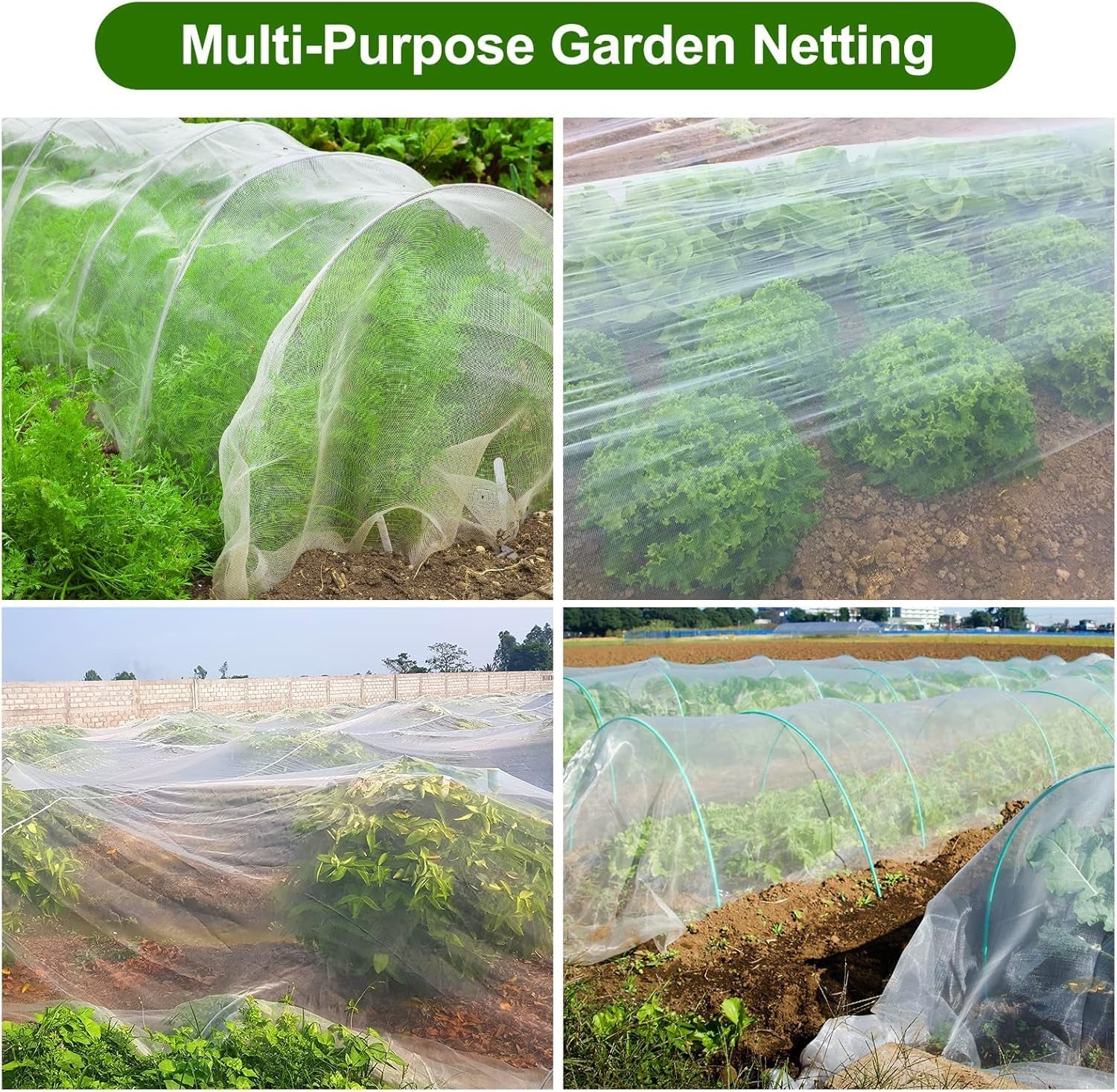 Garden Netting 6.5 X 30 Ft,Garden Cover Netting for Garden Protection, Insect Netting for Garden,Garden Netting for Raised Beds