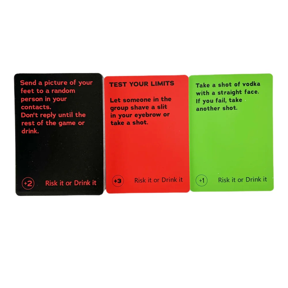 Fun Party Game for College Card Game Drinking Game Pregame Night Hilarious Dares Challenges Questions Adult