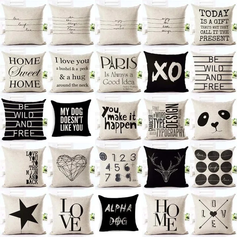 Throw Pillows Cover Case Letter Motto Home Love Cushion Cover Throw Pillows for Couch Cojines Decorativos Para Sofa Home Decor