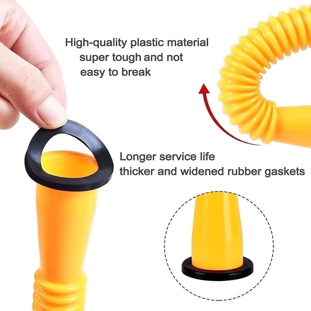 Plastic Gas Can Spout Nozzle Vent Kit for Blitz, Midwest, Scepter, Briggs & Stratton; Yellow, Gasoline, Plastic