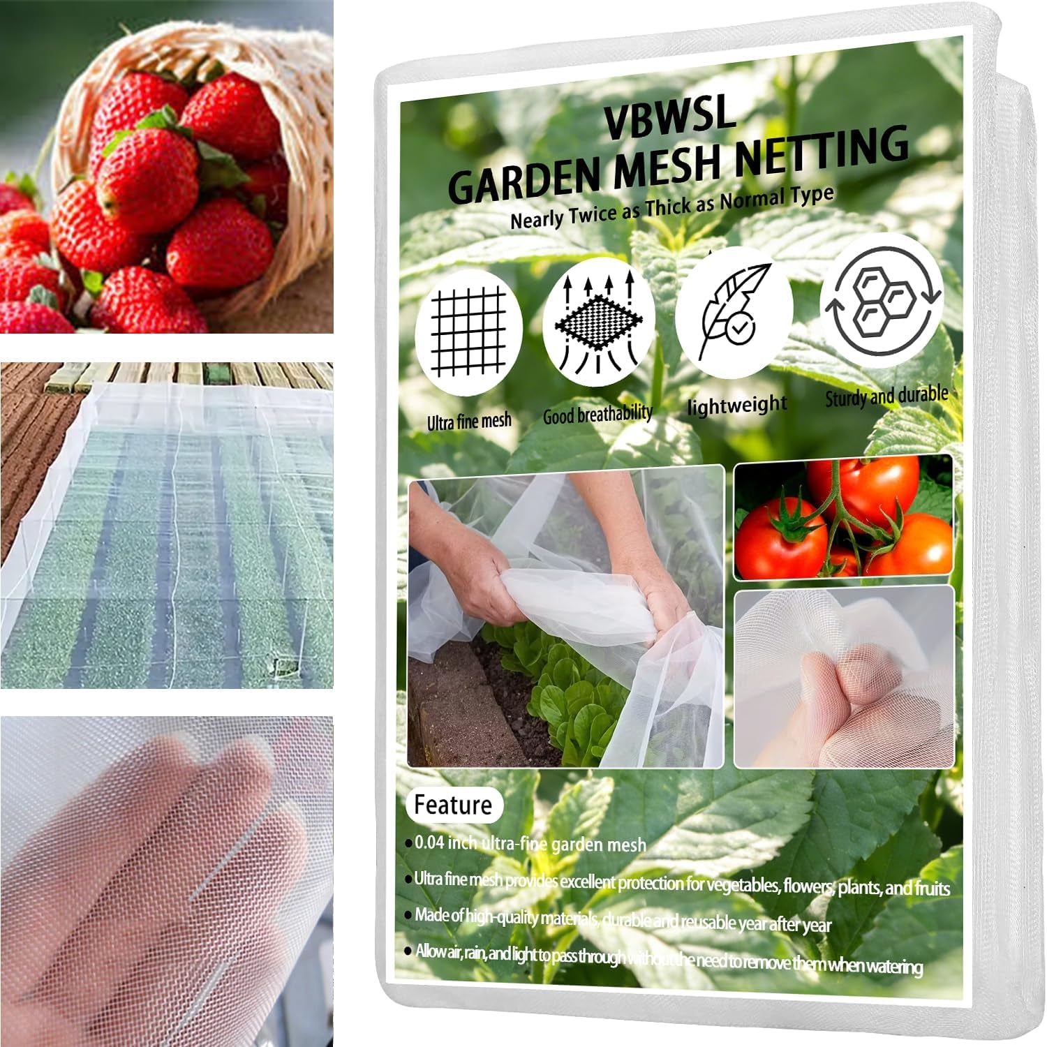 Garden Netting 6.5 X 30 Ft,Garden Cover Netting for Garden Protection, Insect Netting for Garden,Garden Netting for Raised Beds
