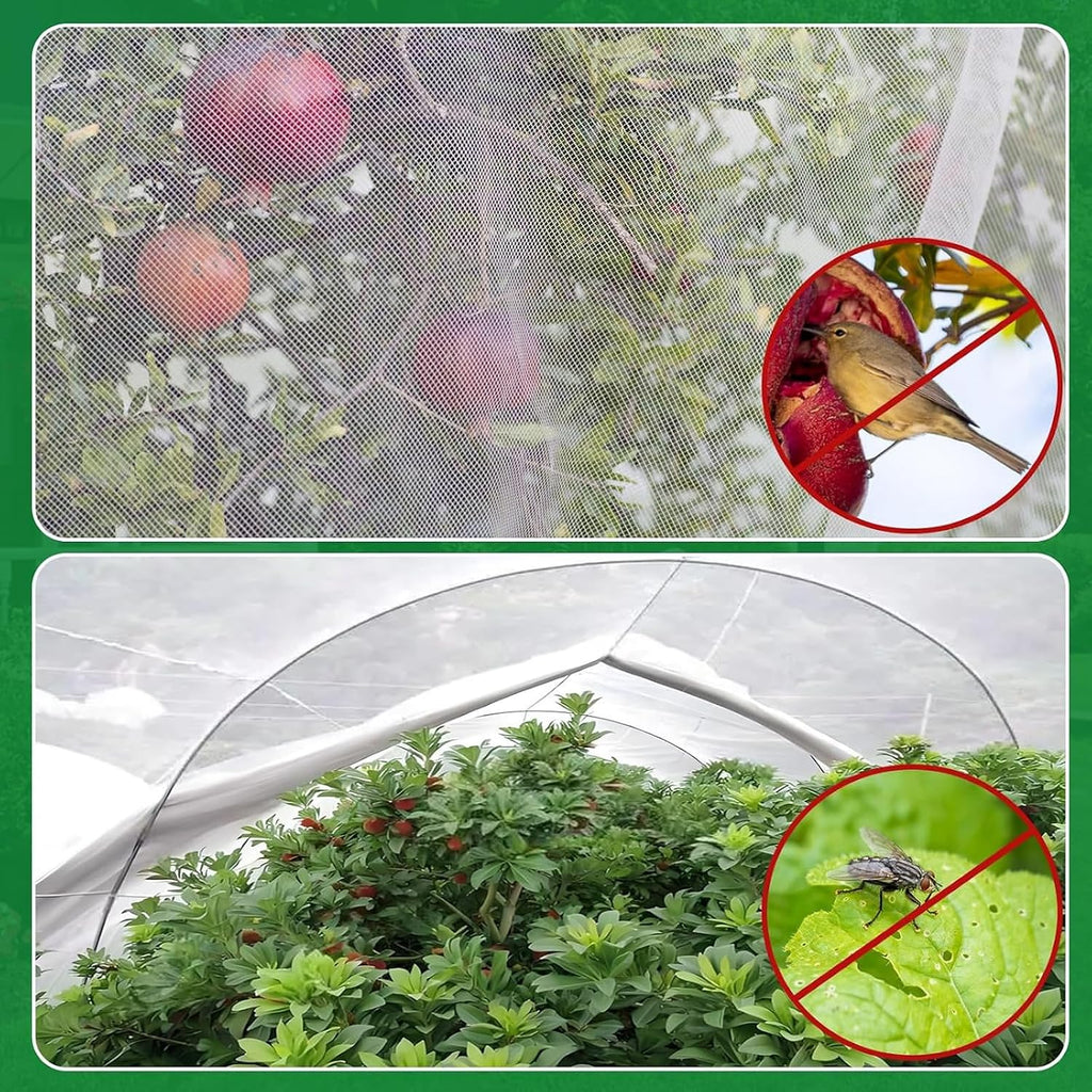Garden Netting 6.5 X 30 Ft,Garden Cover Netting for Garden Protection, Insect Netting for Garden,Garden Netting for Raised Beds