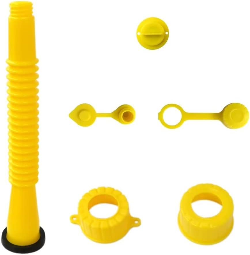 Plastic Gas Can Spout Nozzle Vent Kit for Blitz, Midwest, Scepter, Briggs & Stratton; Yellow, Gasoline, Plastic
